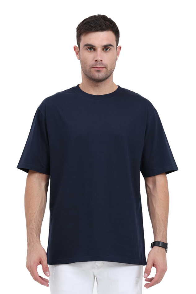 Solid Oversized Tshirt Navy Blue