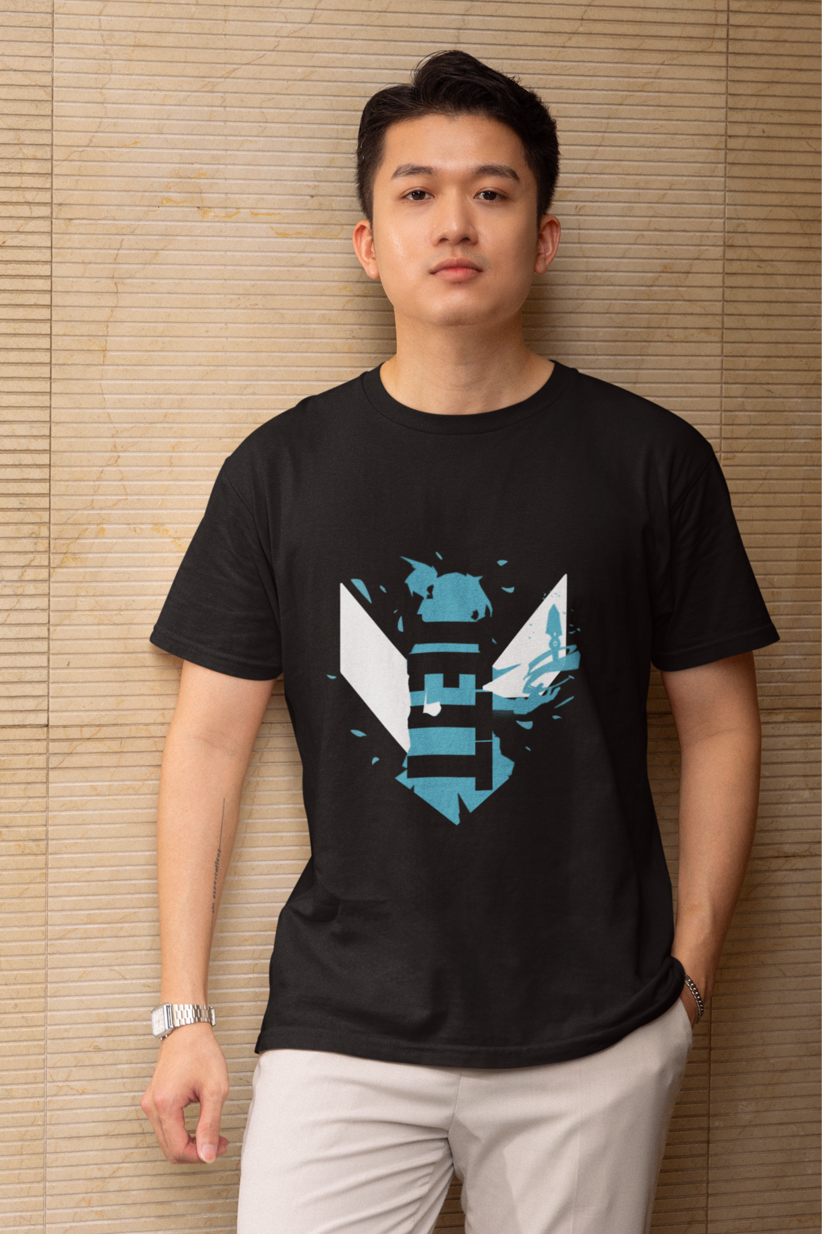 jett valorant tshirt black